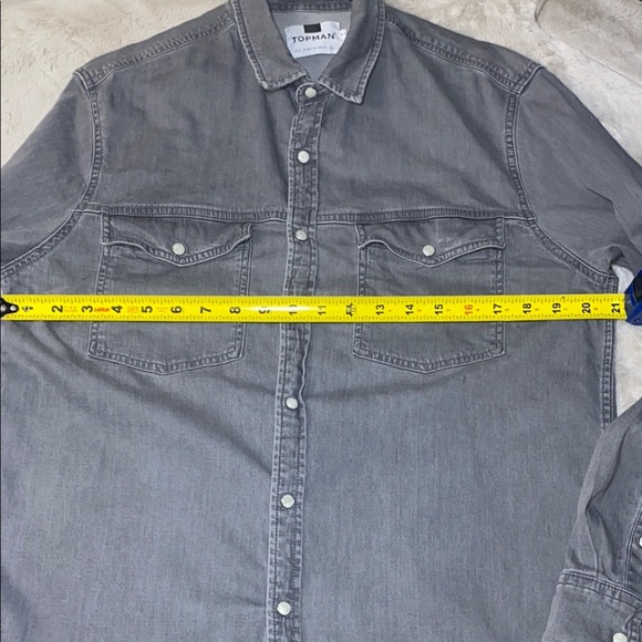 Topman Gray Lightweight Shirt Jacket Slim Fit - Picture 5 of 11
